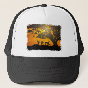 Hirschfamilie Truckerkappe
