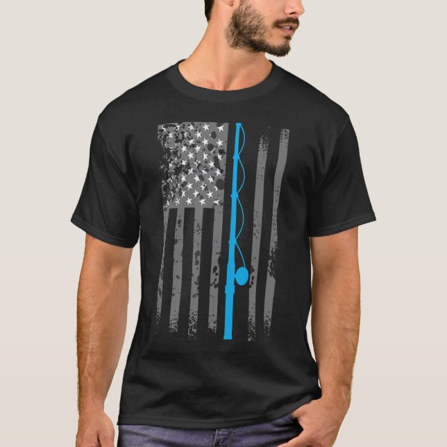 Hirschflagge Berge T-Shirt (Vorderseite)