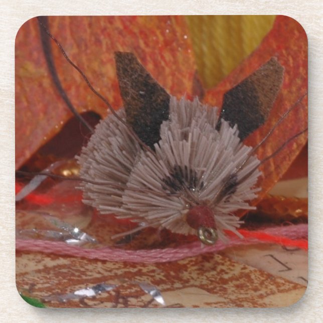 Hirschfliege fliegt heulend, fliegenfischen Kunst Getränkeuntersetzer (Vorderseite)