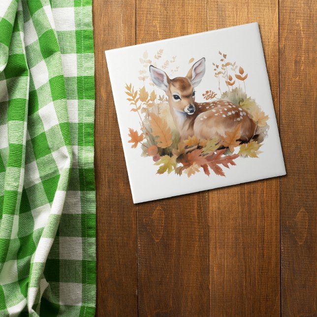 Hirschgewächse im Herbst Fliese (Von Creator hochgeladen)