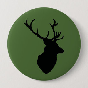 "Hirschhaupt" Entwurfshirsch-NachtAbzeichen Button