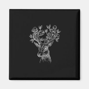 Hirschhorn-Pilz-Hütte Goblincore Vintage Ästhetik Magnet