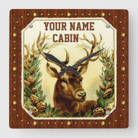 Hirschhütte Personalisiert Name Holzkörner Vintag