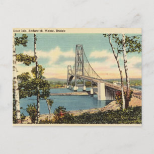 Hirschinsel, Sedgwick, Maine, Bridge Postkarte