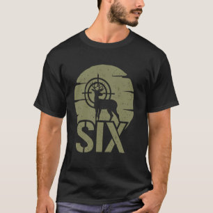 Hirschjagd 6. Geburtstag Junge Mädchen 6 Jahre alt T-Shirt