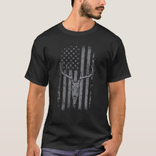 Hirschjagd Amerikanische Flagge Bowhunting Whiteta T-Shirt