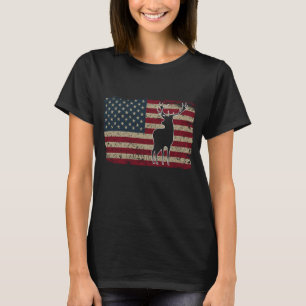 Hirschjagd Amerikanische Flagge USA Proud Hunter G T-Shirt
