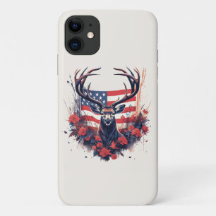 Hirschjagd Amerikanische Flagge USA Stolz Jäger Case-Mate iPhone Hülle