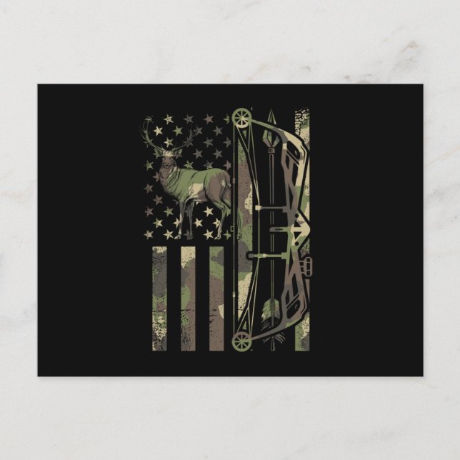 Hirschjagd Einladungspostkarte (Vorderseite)