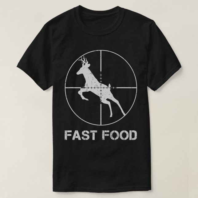 Hirschjagd Fast Food Funny Gift für Jäger Chri T-Shirt (Design vorne)