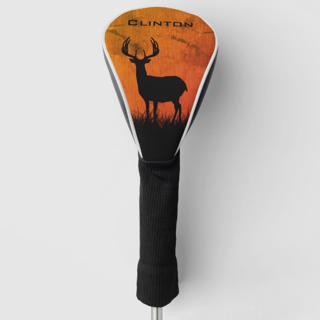 Hirschjagd große Antler Name Golf Headcover (Vorderseite)