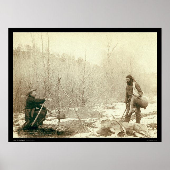 Hirschjagd in Deadwood South Dakota 1887 Poster (Vorne)
