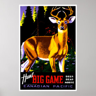 Hirschjagd Kunst Jagd Großwild Poster Tom Hall