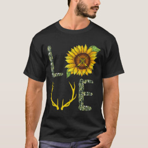 Hirschjagd Liebe Camouflage Pattern Gun Corns Hun T-Shirt