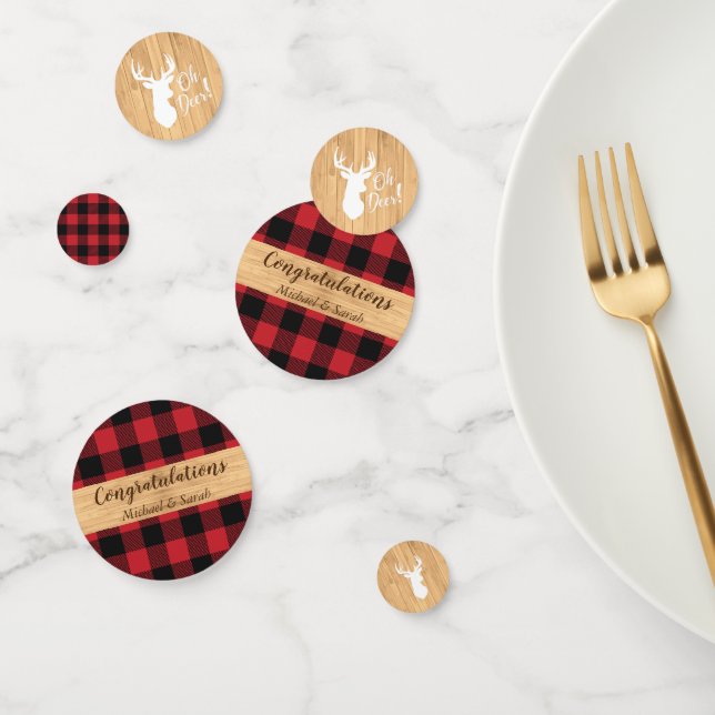 Hirschjagd-Lodge Kinderdusche Antler Konfetti (Gruppe)