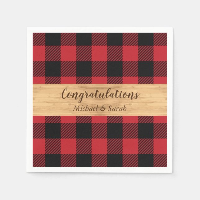 Hirschjagd-Lodge Kinderdusche Antler Serviette (Vorderseite)