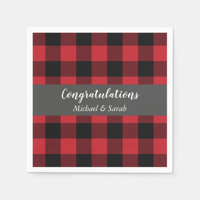 Hirschjagd-Lodge Kinderdusche Antler Serviette (Vorderseite)