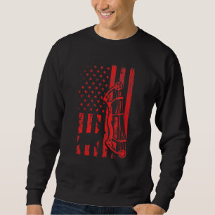 Hirschjagd Patriotic Us Elk Bow Hunter Usa Ameri Sweatshirt