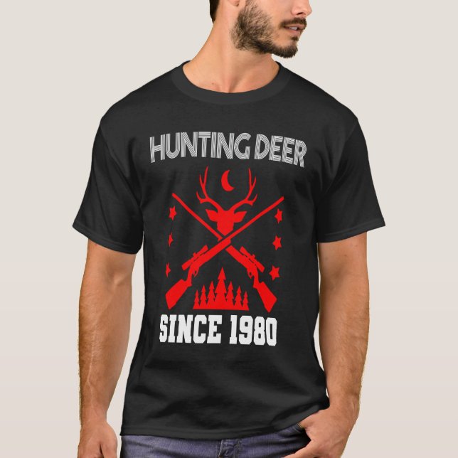Hirschjagd seit 1980 T-Shirt (Vorderseite)