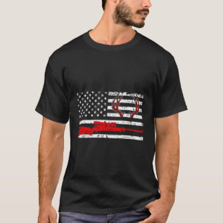 Hirschjagd spendet amerikanische Fahne US-Flaggenb T-Shirt