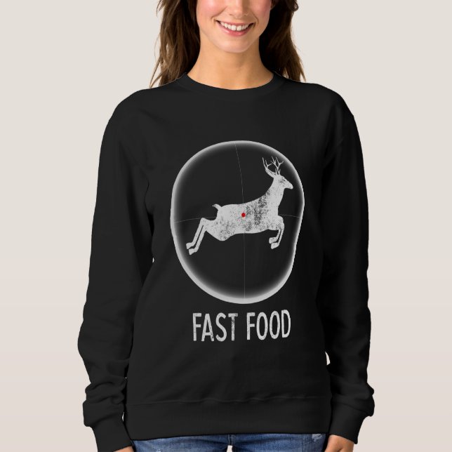 Hirschjagd T Jäger Fast Food Sweatshirt (Vorderseite)