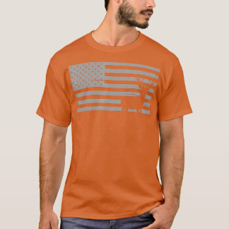 Hirschjagd und Amerikanische Flagge Jagd auf Überl T-Shirt