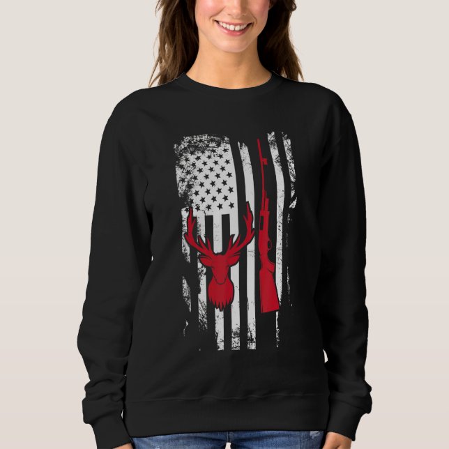 Hirschjagd USA Sweatshirt (Vorderseite)