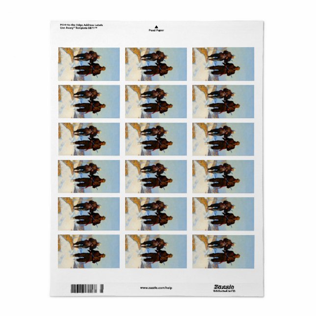 Hirschjäger, 1924 von Newell Convers Wyeth Adressaufkleber (Vorne)