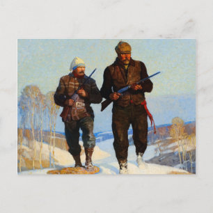 Hirschjäger, 1924 von Newell Convers Wyeth Postkarte
