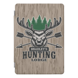 Hirschjäger ADD NAME Bow Hunting Lodge Hütte iPad Pro Cover