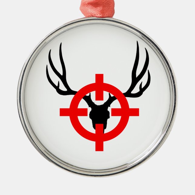 Hirschjäger - Bullseye Ornament Aus Metall (Vorne)
