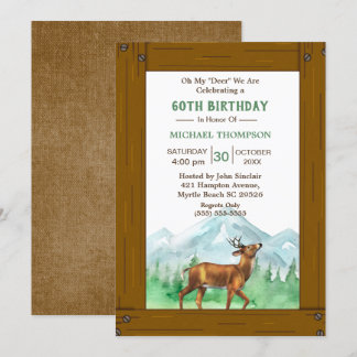 Hirschjäger jeden Alters zum Geburtstag Einladung