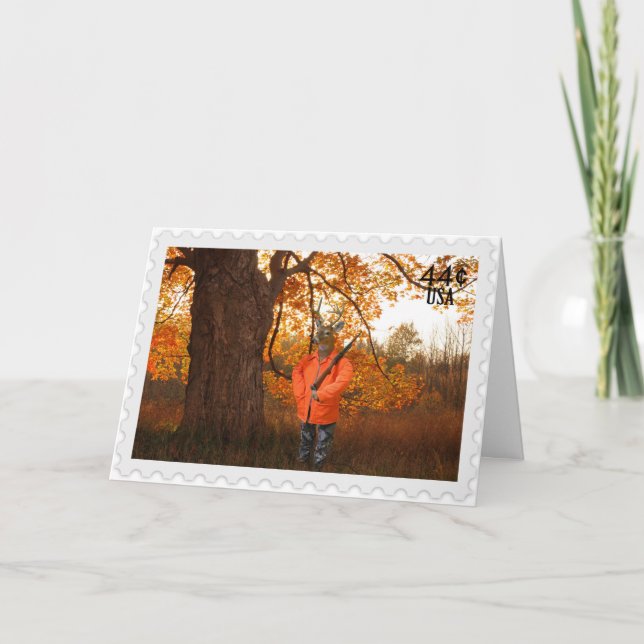 Hirschjäger zum Geburtstag Karte (Vorderseite)