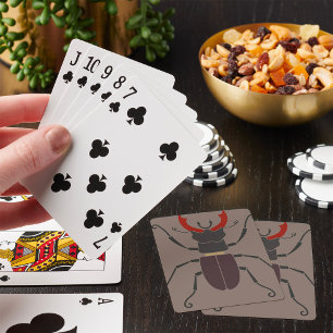 Hirschkäfer Bold Minimalist Insekt Spielkarten