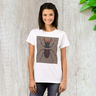 Hirschkäfer Bold Minimalist Insekt T-Shirt
