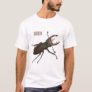 Hirschkäfer-Cartoon-Illustration T-Shirt