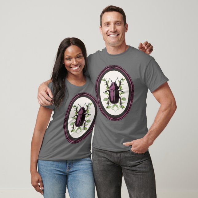 Hirschkäfer in Rahmen T-Shirt (Unisex)