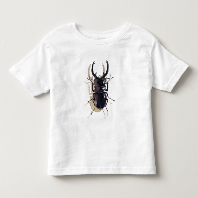 "Hirschkäfer" Insekten-Aquarell-Kunst Kleinkind T-shirt (Vorderseite)
