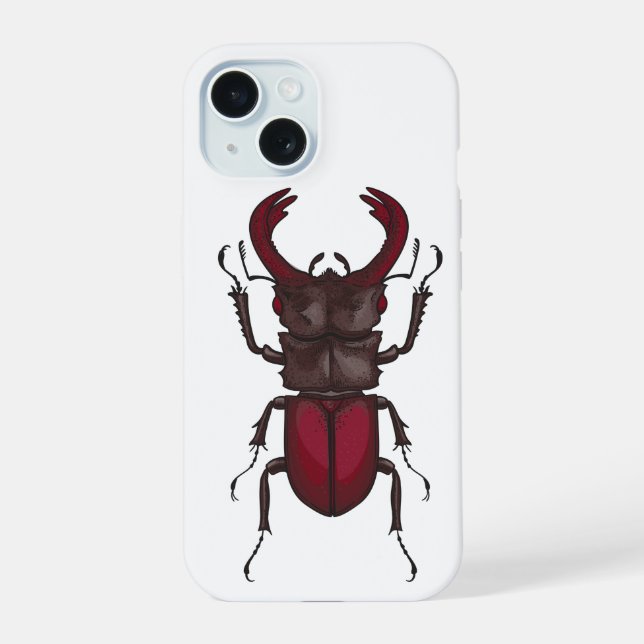Hirschkäfer iPhone 15 Hülle (Rückseite)