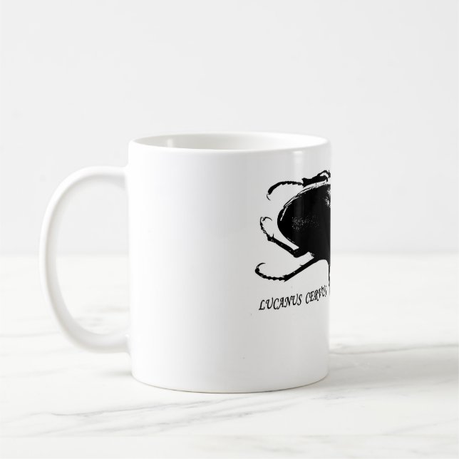 Hirschkäfer Lucanus cervus tierisches Design Kaffeetasse (Links)