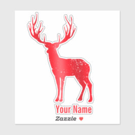 Hirschkhalet Antlers Retro Stag Antlers Vintag Aufkleber