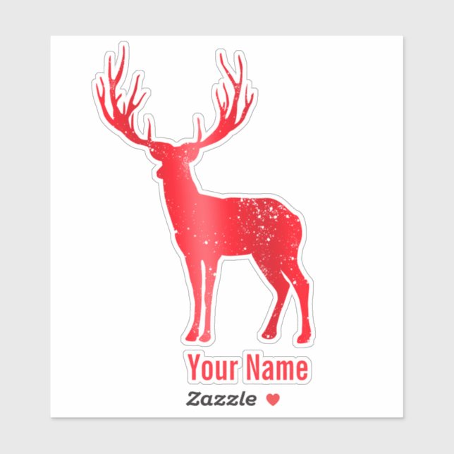 Hirschkhalet Antlers Retro Stag Antlers Vintag Aufkleber (Blatt)