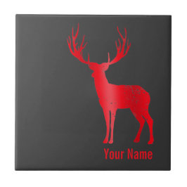 Hirschkhalet Antlers Retro Stag Antlers Vintag Fliese