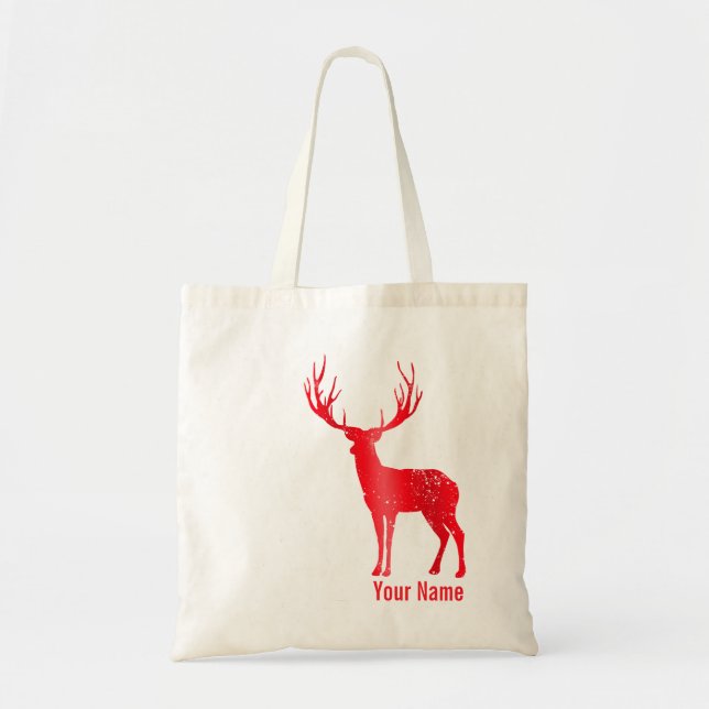 Hirschkhalet Antlers Retro Stag Antlers Vintag Tragetasche (Vorne)