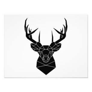 Hirschkopf Geometric ai File Deer Silhouette Stag  Fotodruck