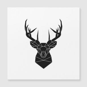 Hirschkopf Geometric ai File Deer Silhouette Stag  Magnetkarte