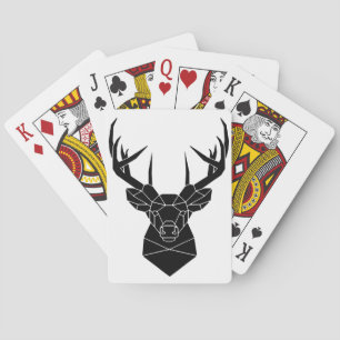 Hirschkopf Geometric ai File Deer Silhouette Stag Spielkarten