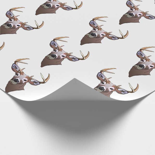 Hirschkopf Geschenkpapier (Ecke)
