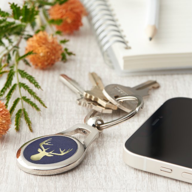 Hirschkopf Schlüsselanhänger (Seite)