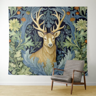 Hirschkunstnouveau Wandteppich